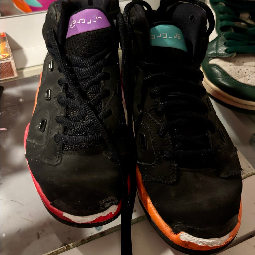Jordan Black and Multicolor Sneakers